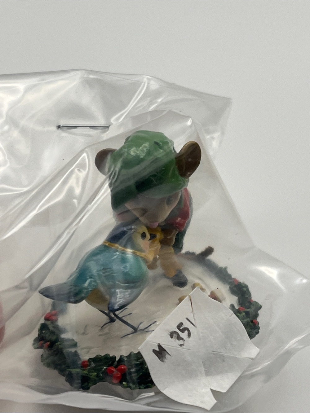Wee Forest Folk Helpful Elf Figurine - Green and Red - Picture 7 of 15